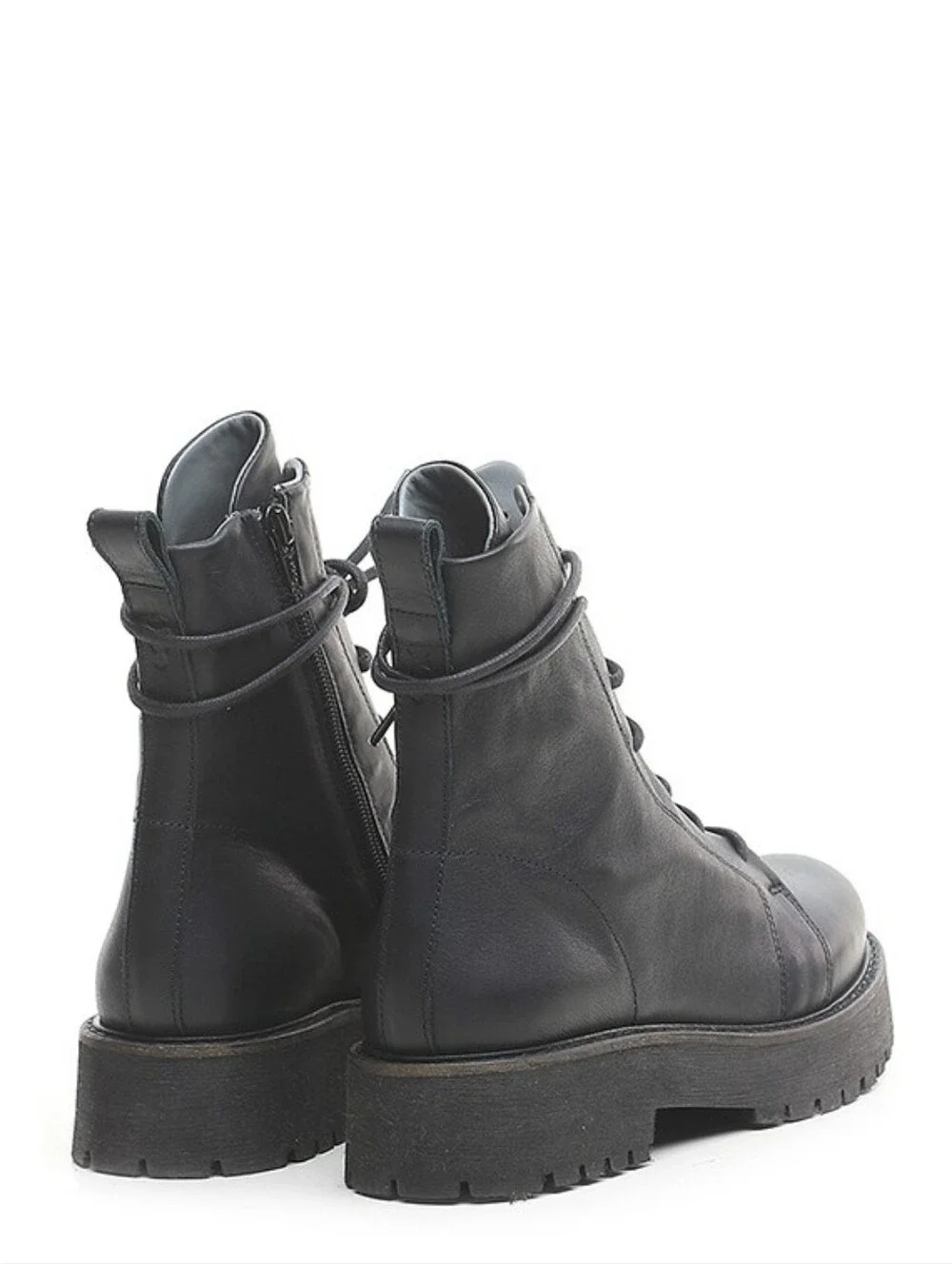 PATRIZIA BONFANTI Platform Combat Shearling Fur Boot 36